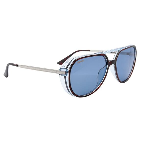 QWAVE Collection Nik Polarized Sunglasses, Crystal Sky Tortoise / Blue Tint - Picture 1 of 3